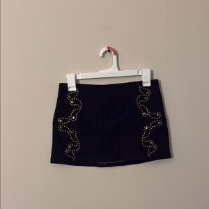 Urban Outfitters Blue Embellished Mini Pencil Skirt